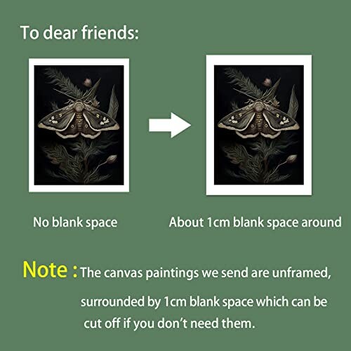 Comparison of canvas paintings with and without blank space.