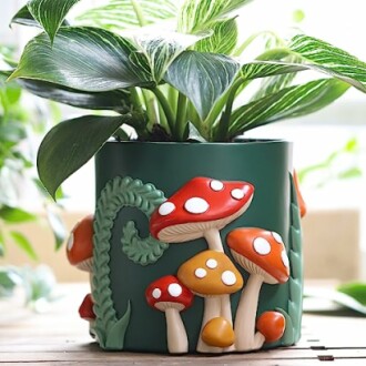 GUGUGO Colorful Mushrooms Planter