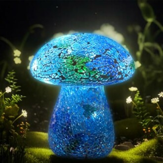 Mosaic Mushroom Garden Lights