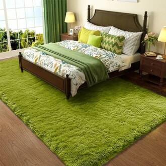 Ophanie Green Grass Area Rugs