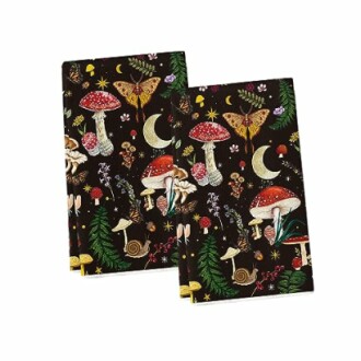 Artoid Mode Black Modern Mushroom Towels