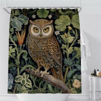 Handsome Owl Shower Curtain